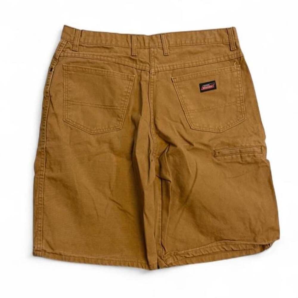Genuine Dickies Duck Canvas Work Shorts Size 34 Brown Utility Jorts